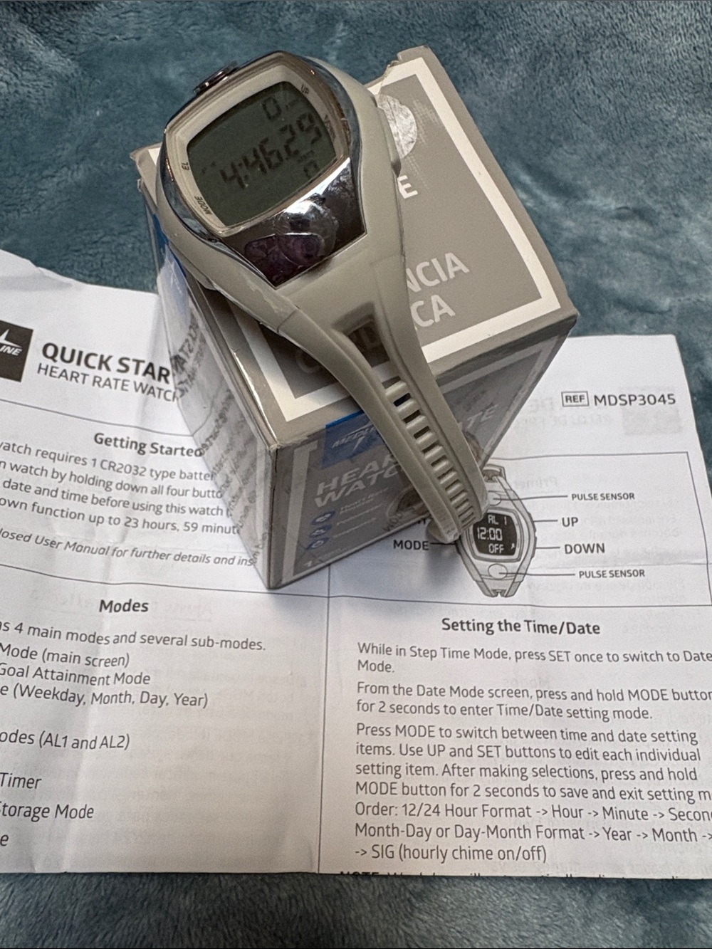 Digital Heart Rate Watch - Gray